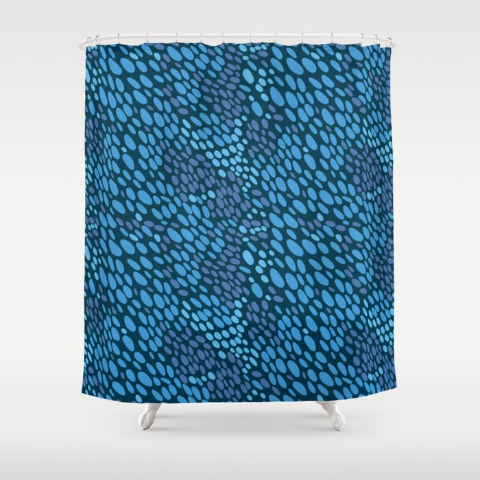 Blue Ocean Waves Shower Curtain Gallery Image 1