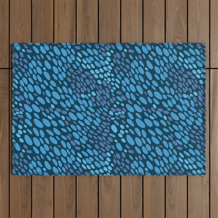 Blue Ocean Waves Outdoor Rug Gallery Image 1