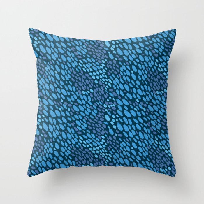 Blue Ocean Waves Throw Pillow Gallery Image 1