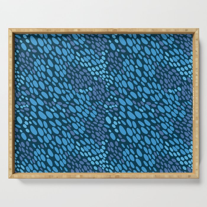 Blue Ocean Waves Serving Tray Gallery Image 1