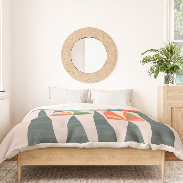 Quirky retro palm trees Duvet Cover Gallery Image 3