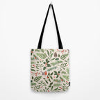 Robin in a Winter Garden Tote Bag Gallery Image 2