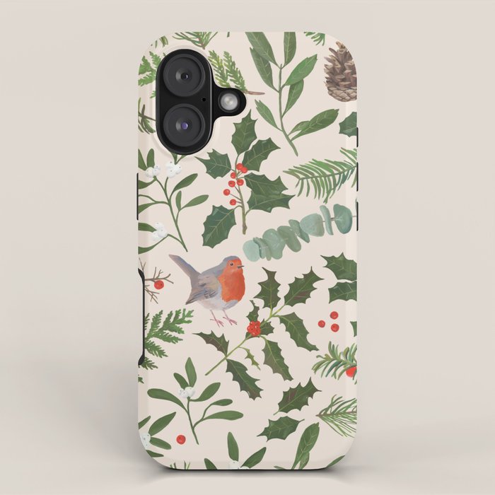 Robin in a Winter Garden iPhone Case Gallery Image 1