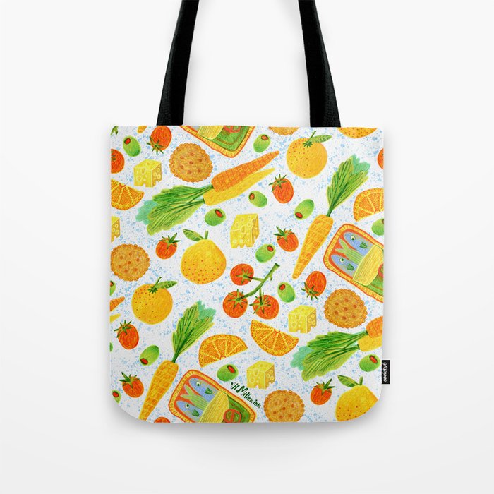 Kitchen Snacks & Apps in Orange & White Tote Bag Gallery Image 1