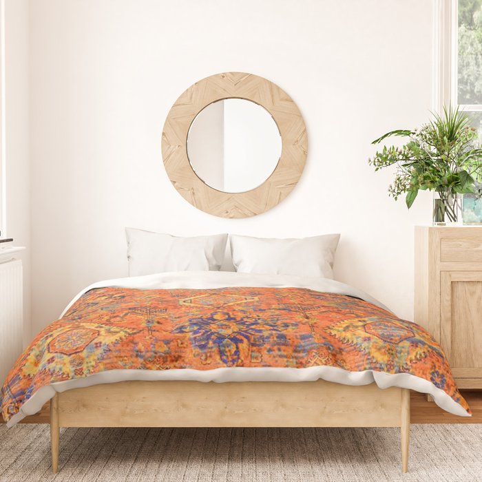 Oriental Vitange Moroccan Rug Design Duvet Cover Gallery Image 3