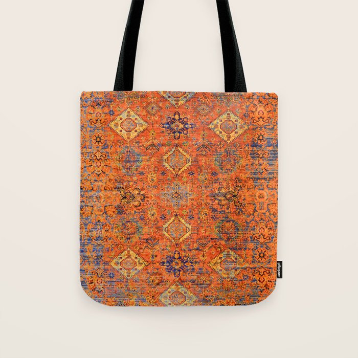 Oriental Vitange Moroccan Rug Design Tote Bag Gallery Image 1