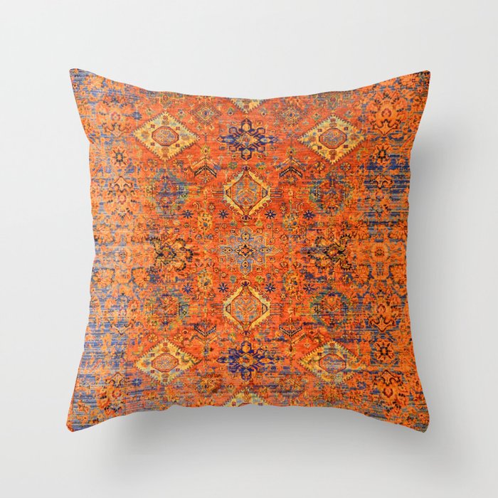Oriental Vitange Moroccan Rug Design Throw Pillow Gallery Image 1