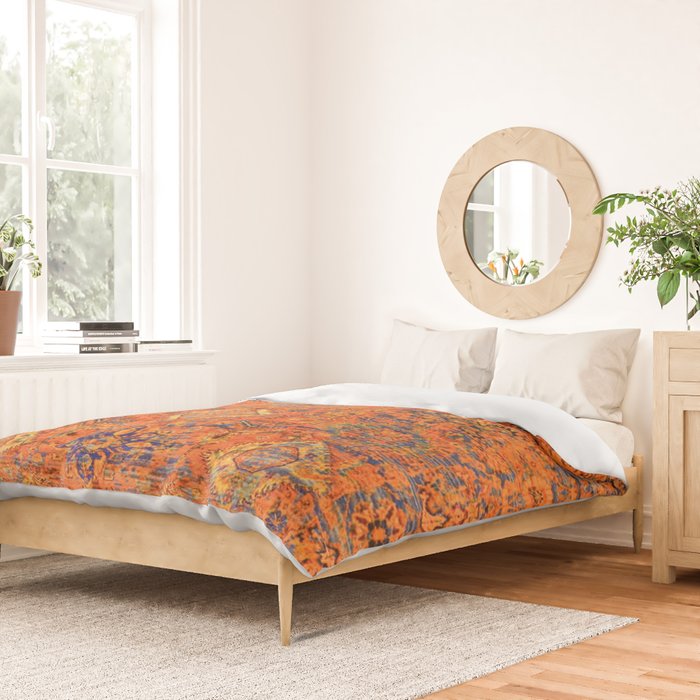Oriental Vitange Moroccan Rug Design Duvet Cover Gallery Image 2
