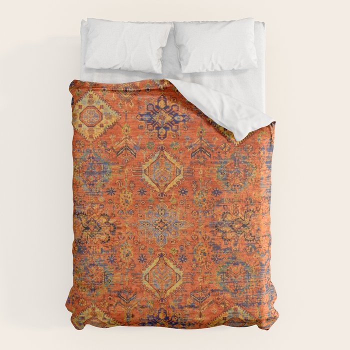 Oriental Vitange Moroccan Rug Design Duvet Cover Gallery Image 6