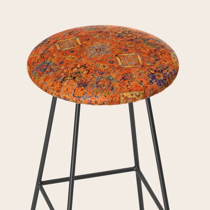 Oriental Vitange Moroccan Rug Design Stool Gallery Image 2
