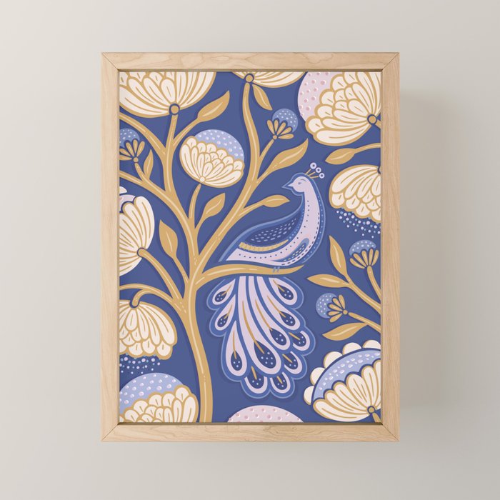 Peacock Dreams - Amethyst Mini Art Print Gallery Image 1