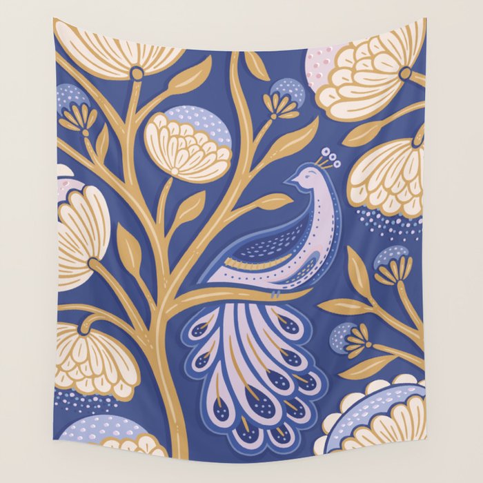 Peacock Dreams - Amethyst Wall Tapestry Gallery Image 4