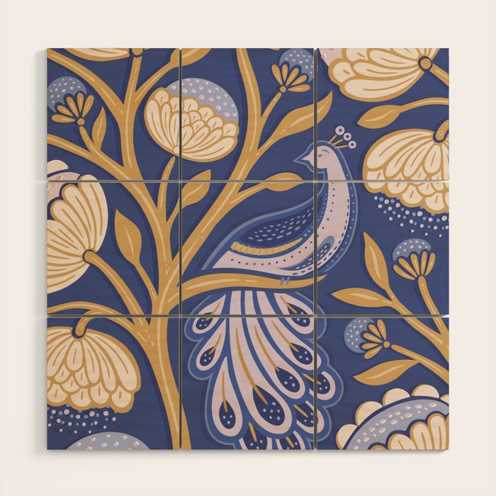 Peacock Dreams - Amethyst Wood Wall Art Gallery Image 1