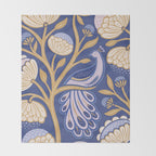 Peacock Dreams - Amethyst Throw Blanket Gallery Image 2