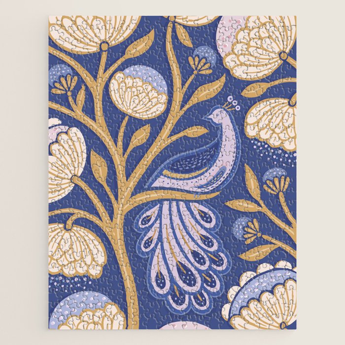 Peacock Dreams - Amethyst Jigsaw Puzzle Gallery Image 1
