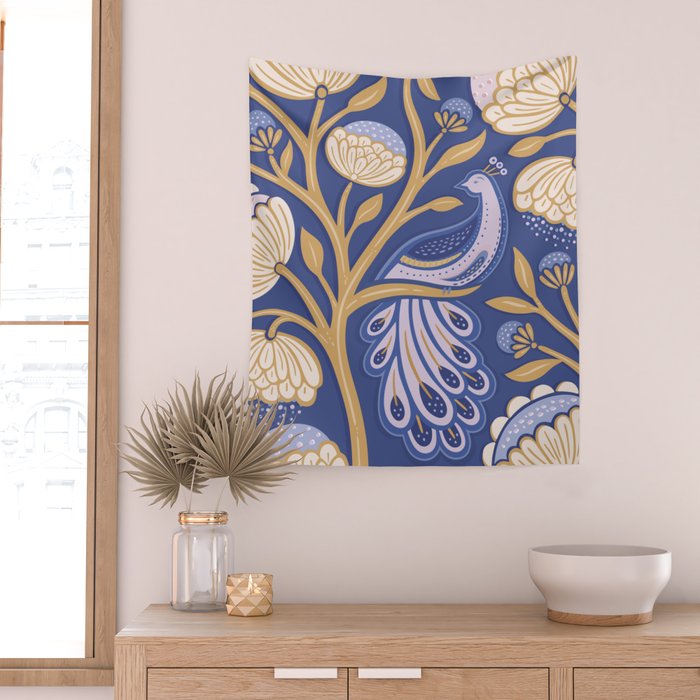 Peacock Dreams - Amethyst Wall Tapestry Gallery Image 2