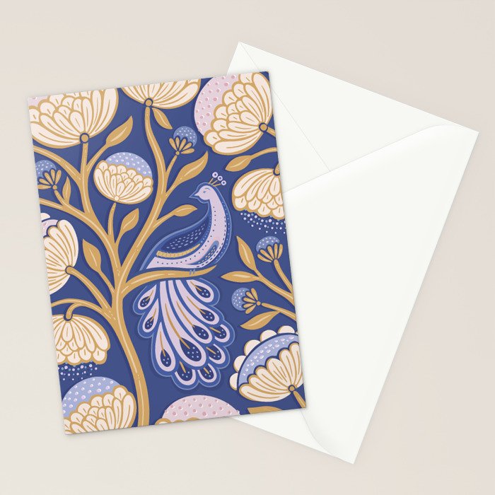 Peacock Dreams - Amethyst Stationery Card Gallery Image 2