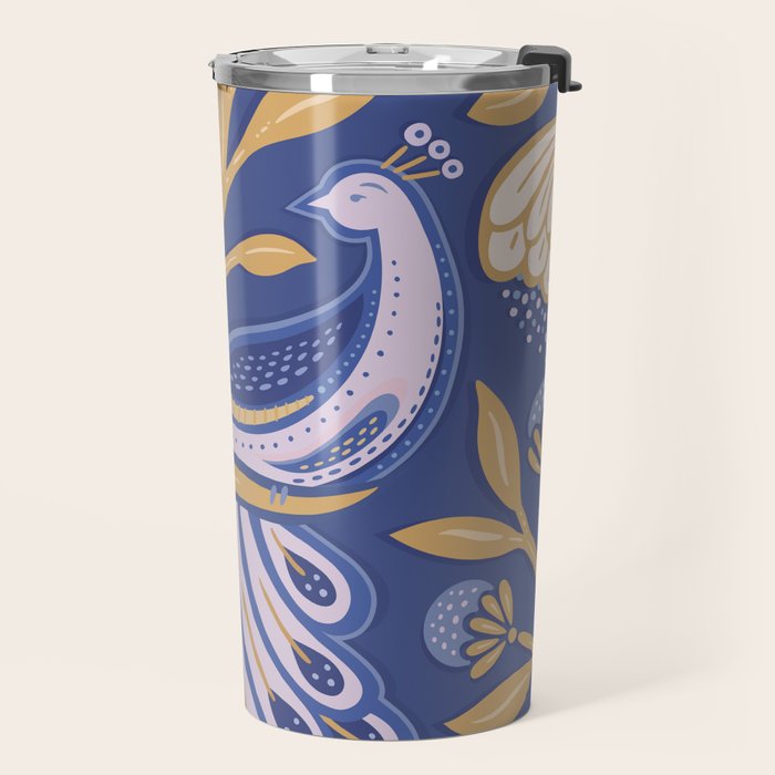 Peacock Dreams - Amethyst Travel Mug Gallery Image 2