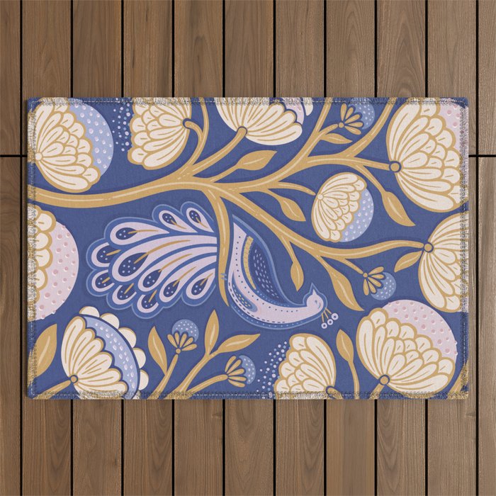 Peacock Dreams - Amethyst Outdoor Rug Gallery Image 1