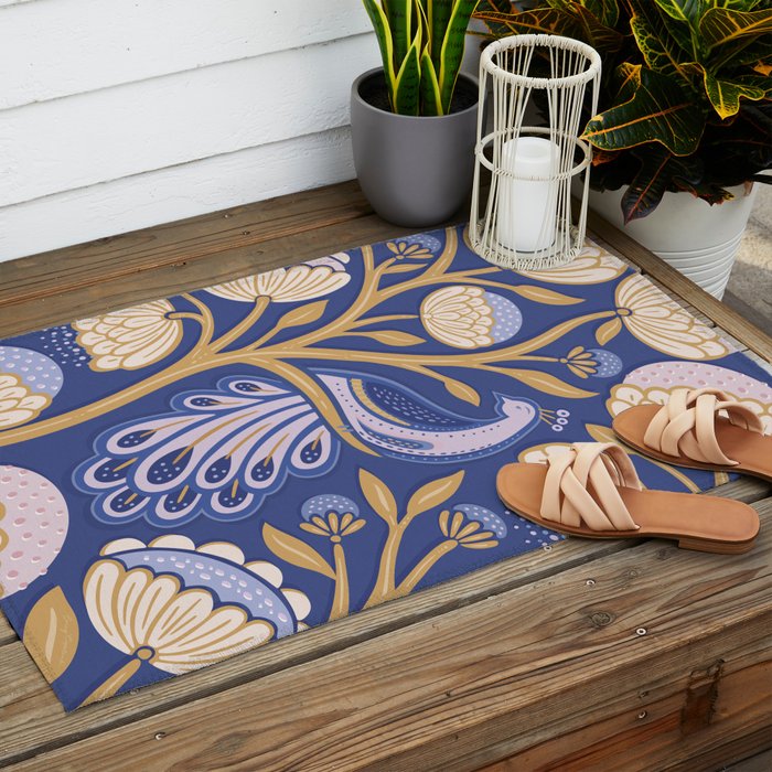 Peacock Dreams - Amethyst Outdoor Rug Gallery Image 2