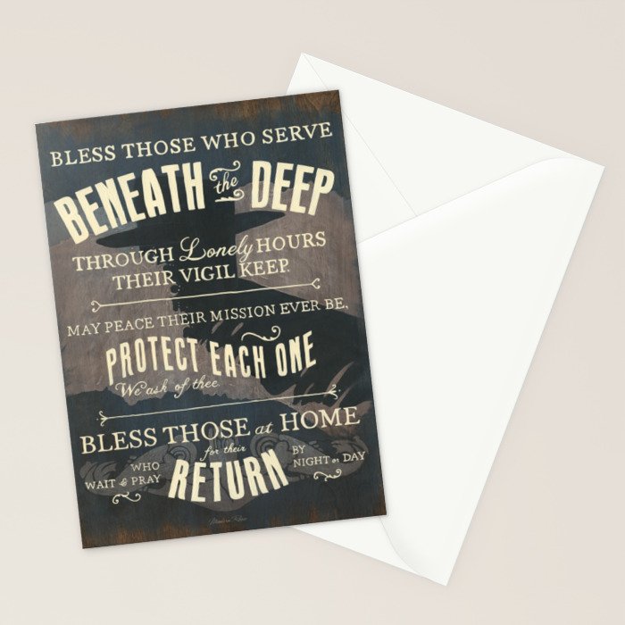 Bless Those Who Serve Beneath the Deep - The Submariner's Hymn Stationery Card Gallery Image 2