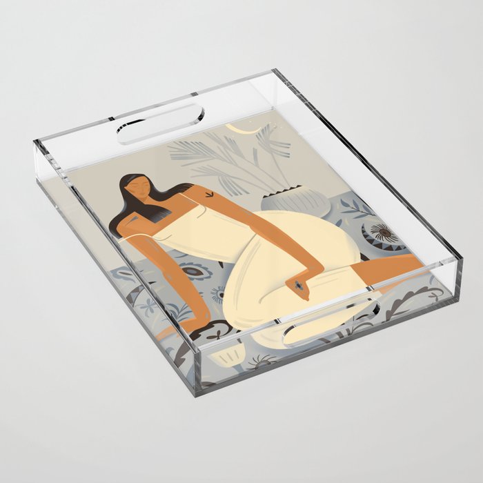woman. eastern night Acrylic Tray Gallery Image 1