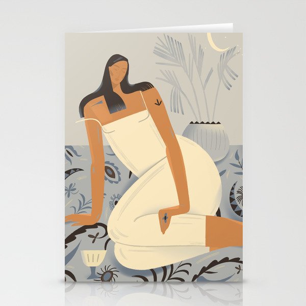 woman. eastern night Stationery Card Gallery Image 1