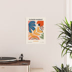 Flower Market Madrid, Abstract Retro Floral Print Poster Gallery Image 2
