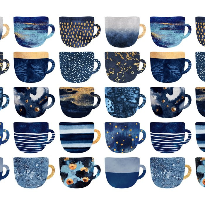 Pretty Blue Coffee Cups Coffee Mug Gallery Image 2