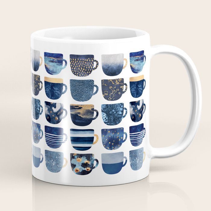 Pretty Blue Coffee Cups Coffee Mug Gallery Image 1