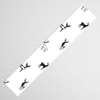 Black and white deer animal art pattern Table Runner Gallery Image 3