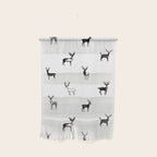 Black and white deer animal art pattern Wall Hanging Gallery Image 1