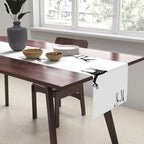 Black and white deer animal art pattern Table Runner Gallery Image 2