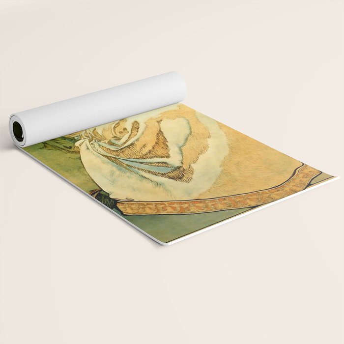 Alphonse Mucha  "Princess Hyacinth" Yoga Mat Gallery Image 2