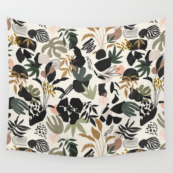 Modern simple jungle 52 Wall Tapestry Gallery Image 1