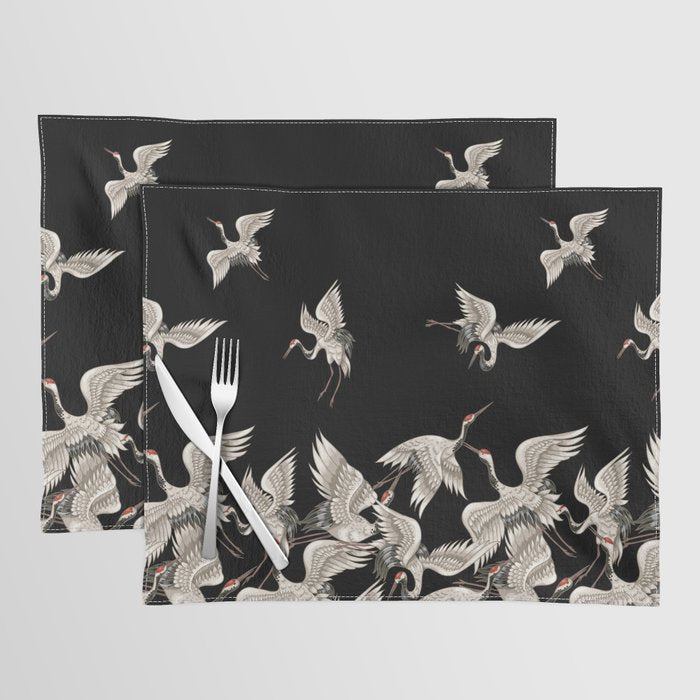 Japanese Flying Herons Placemat Gallery Image 1