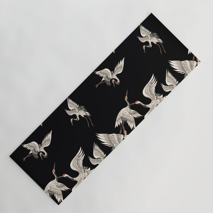 Japanese Flying Herons Yoga Mat Gallery Image 1