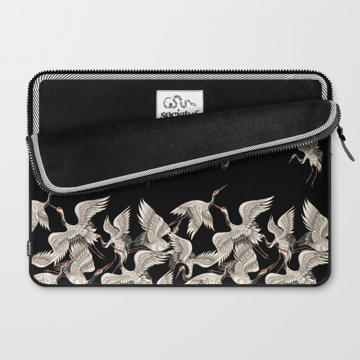 Japanese Flying Herons Laptop Sleeve Gallery Image 2