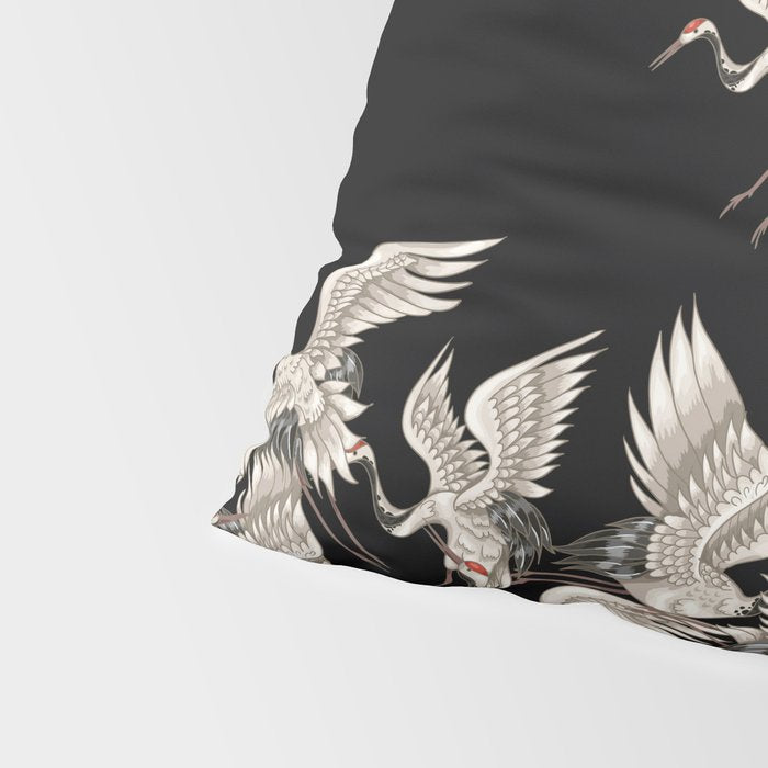 Japanese Flying Herons Pillow Sham Gallery Image 4