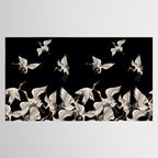 Japanese Flying Herons Tablecloth Gallery Image 2