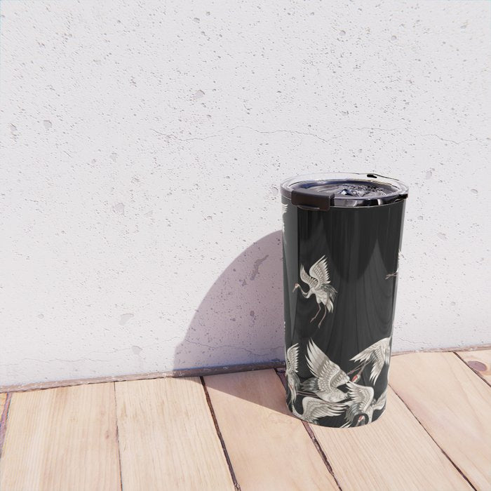 Japanese Flying Herons Travel Mug Gallery Image 4