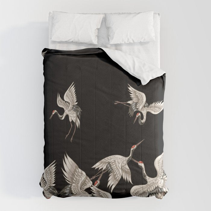 Japanese Flying Herons Comforter Gallery Image 1