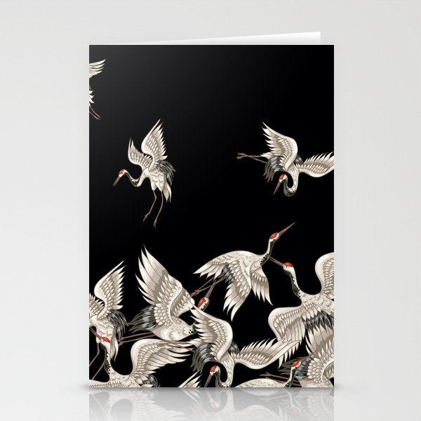 Japanese Flying Herons Stationery Card Gallery Image 2