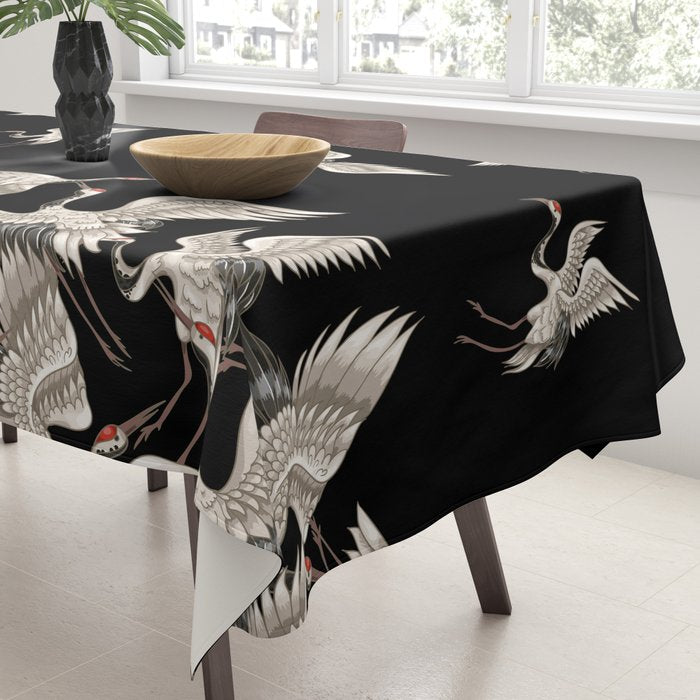 Japanese Flying Herons Tablecloth Gallery Image 3