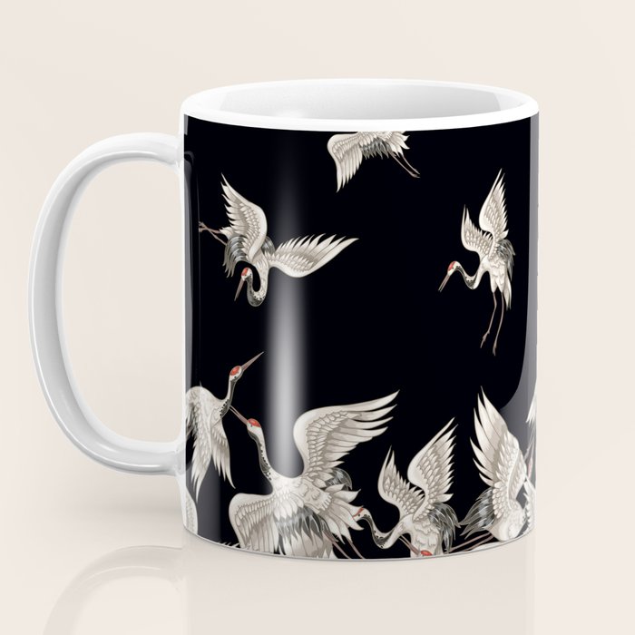Japanese Flying Herons Coffee Mug Gallery Image 3