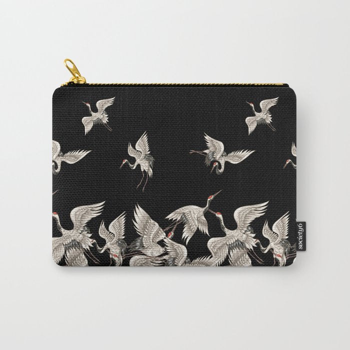 Japanese Flying Herons Carry All Pouch Gallery Image 1
