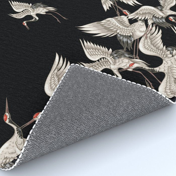 Japanese Flying Herons Rug Gallery Image 4