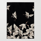 Japanese Flying Herons Poster Gallery Image 4