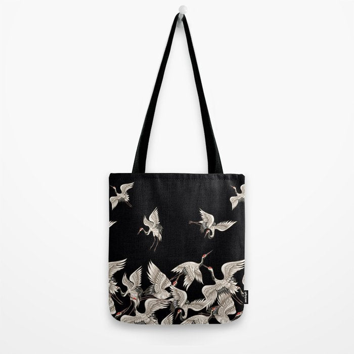 Japanese Flying Herons Tote Bag Gallery Image 2