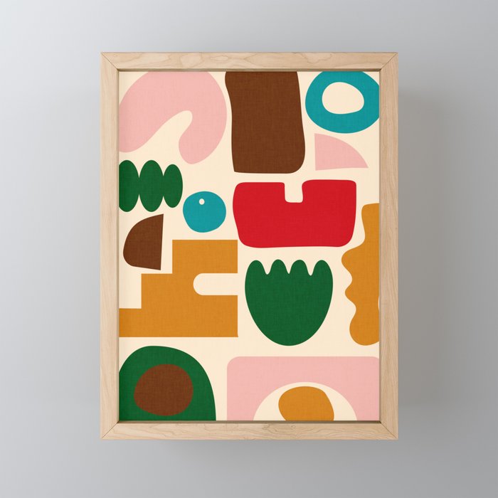 abstract maximalist shapes organic Mini Art Print Gallery Image 1